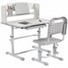 Pupitre Infantil PP, MDF, Acero ZONEKIZ 54x80 Gris