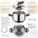 Set De Olla A Presión 5 L Sip Duna + Batería Cocina 8 Piezas Sip Cromo