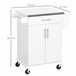 Isla de Cocina MDF, Melamina de Madera HOMCOM, hogar - cocina Blanco