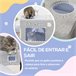 Túnel para Gatos Aglomerado de Madera, Franela, Sisal PawHut Gris