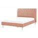 Beliani Cama con somier Terciopelo MARVILLE 162x225 Arena