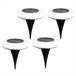 Pack 4 focos solares exterior luz LED cálida c/baliza para jardín Aktive Negro