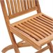 4 Sillas de jardín plegables de madera maciza de teca Marron