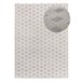 Alfombra geométrica con relieve BARESA - ATTICGO 160x230 Blanco/ Plateado