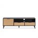 Mueble TV Denis 1 puerta y 2 cajones Negro