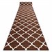 Alfombra de pasillo con refuerzo de goma  Enrejado Trébol marroq 90x760 Marron