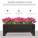 Huerto Urbano Rectangular Madera de Abeto Outsunny Marron