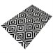 Acomoda Textil – Alfombra Vinílica Hidráulica para Hogar. 160x230 Blanco/ Negro