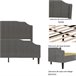 Marco de la cama 200x140 Gris