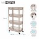 Well Home Carro de cocina con 4 ruedas Beige