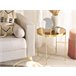 Beliani Mesa auxiliar LUCEA 40x40 Dorado