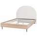 Beliani Cama con somier Poliéster MILLAY 156x211 Blanco/ Beige