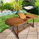Mesa jardín extensible ovalada acacia 8 comensales Aktive Madera