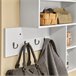 Perchero de pared con 5 compartimentos y 4 ganchos FHK17-W SoBuy Blanco