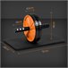 Set Rodillo abdominales y alfombrilla 2 Niveles Ergonómico Fitness Gridinlux Negro