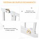 Barrera de Seguridad de Perros Acero, ABS PawHut Blanco