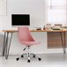 Silla de Escritorio con Ruedas Thinia Home Rosa