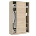 Armario 2 puertas efecto madera 120 Blanco