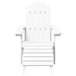 2 Sillas jardín Adirondack con reposapiés Blanco