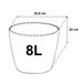 2x Maceta redonda 11,5L Prosperplast Splofy Antracita