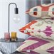 2 Fundas de cojín decorativo 85% algodón 15% lino MEENA CUADRADO Fucsia
