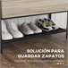 Banco Zapatero Melamina de Madera, Acero HOMCOM Marron