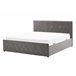 Beliani Cama con somier Terciopelo ROCHEFORT 150x214 Gris