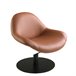 Sillón giratorio tapizado en polipiel y acero Marron