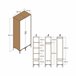 Armario 2 puertas efecto madera 80 Blanco/ Madera