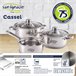 Bateria de cocina 5 piezas + sartenes Cromo