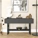 Mesa consola Lappeenranta con estante 2 puertas Metal/Aglomerado 139 Antracita