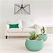 2x Maceta redonda con deposito Splofy Bowl Blanco