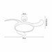 Ventilador techo JULIA S retractil led motor DC  Blanco