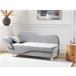 Beliani Chaise longue Terciopelo MERI Gris Claro