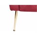 Beliani Chaise longue Terciopelo NANTILLY Rojo