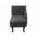 Beliani Chaise longue izquierdo Gamuza sintética NIMES Gris Oscuro
