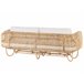 Beliani Conjunto de jardín Ratán DOLCEDO Blanco/ Beige