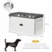 Comedero para Perros MDF, Acero Inoxidable PawHut Blanco
