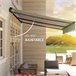 Toldo Manual Retráctil Aluminio, Poliéster Outsunny 360x220 Crudo