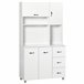 Alacena de Cocina Melamina de Madera HOMCOM, hogar - cocina 100 Blanco
