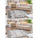 Alfombra MATEO 8037/944 Moderna marco flores estructural 160x220 Gris