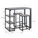 Set de Mesa alta de Bar y 2 Taburetes SoBuy OGT43-HG Gris
