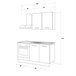 Cocina GILDA 2.0 Derecha Blanco/ Gris
