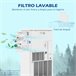 Aire Acondicionado Portátil ABS HOMCOM, hogar - climatización Blanco