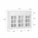 Aparador Cocina con 3 Puertas y 2 Cajones FSB77-W SoBuy Blanco