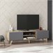 Mueble de TV Grindsted elegante con 2 estantes aglomerado Antracita