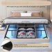 Cama con almacenamiento 200x140 Beige