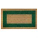 Acomoda Textil - Felpudo de Coco Natural Ecológico con Cenefa. 50x90 Verde