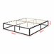 [en.casa] Cama de metal Kreta con Somier Base resistente 203x163 Negro