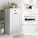Armario de Baño MDF HOMCOM, hogar - baño Blanco